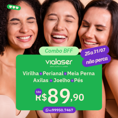 Promoção Combo BFF no Mês do Amigo Via Laser