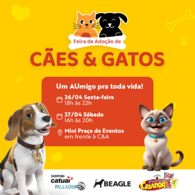 Shopping Catuaí Palladium recebe Feira de Adoção Pet neste fim de semana