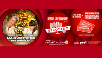 Em comemoração ao Natal, Shopping Catuaí Palladium sorteia 50 mil em vales-compra e distribui brinde exclusivo